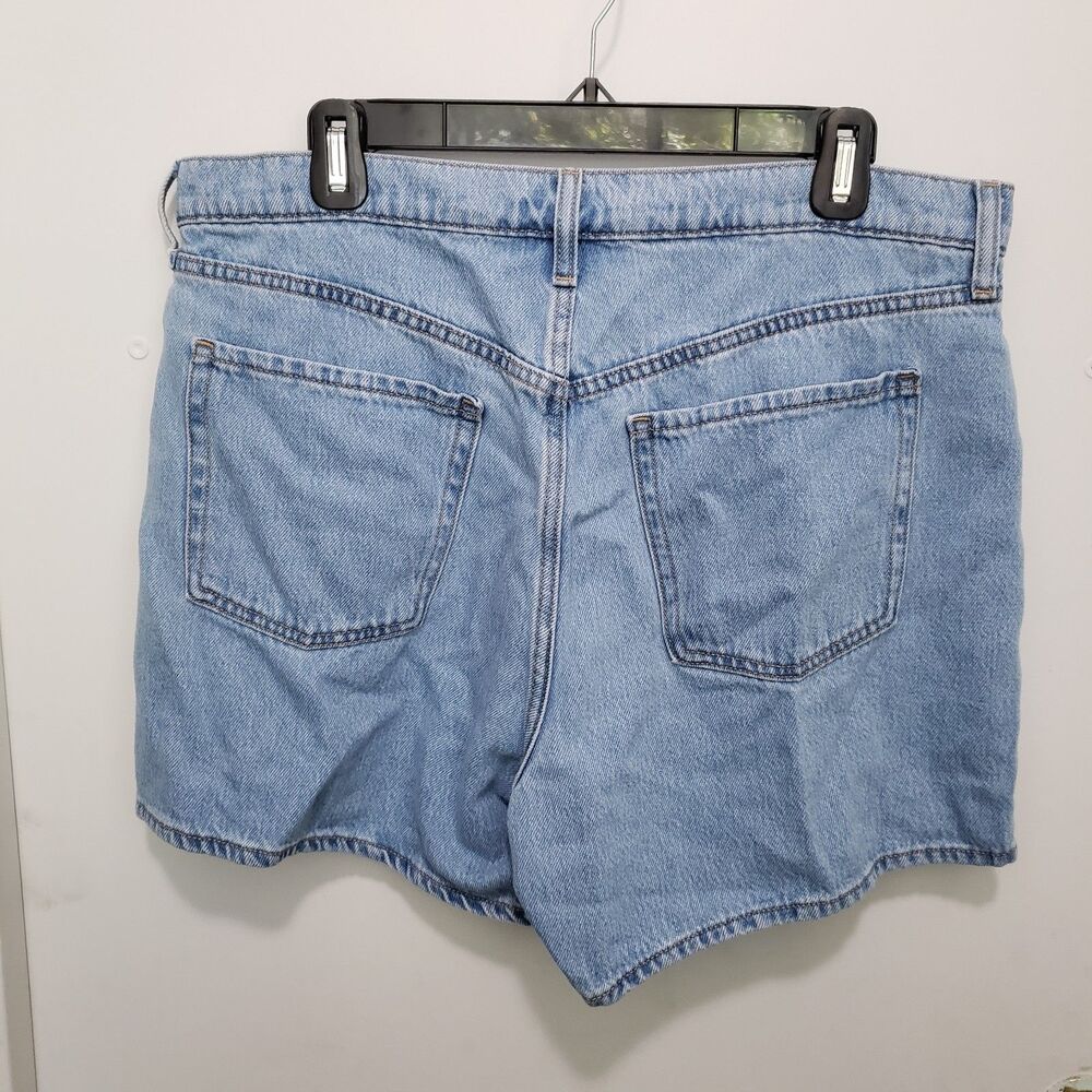 Old Navy High Rise Baggy Denim Mom Shorts Sz 14 Y2K Mom Vibes Vacation Coastal - Picture 3 of 6
